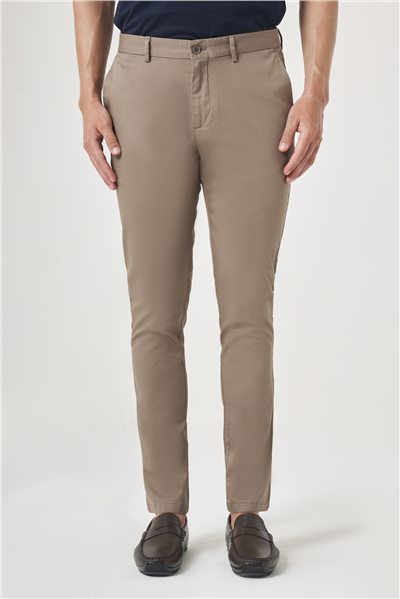 Vizon Yan Cep Slim Fit Casual Pamuklu Chino Pantolon 1003260178