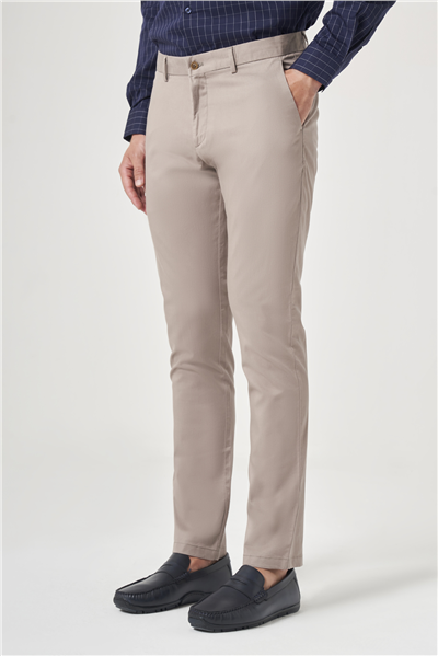 Vizon Yan Cep Slim Fit Casual Pamuklu Chino Pantolon 1003260178