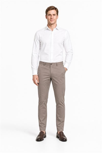 Vizon Yan Cep Slim Fit Pamuklu Chino Pantolon 1003260168