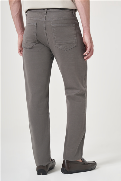 Yeşil 5 Cep Gabardin Slim Fit Pamuklu Denim Jean Kot Pantolon 1003260317