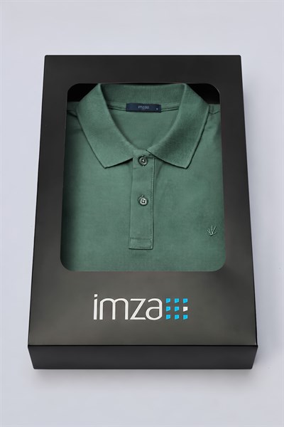 Yeşil Polo Yaka Pike Kısa Kol Slim Fit Pamuklu Tişört 1011260169