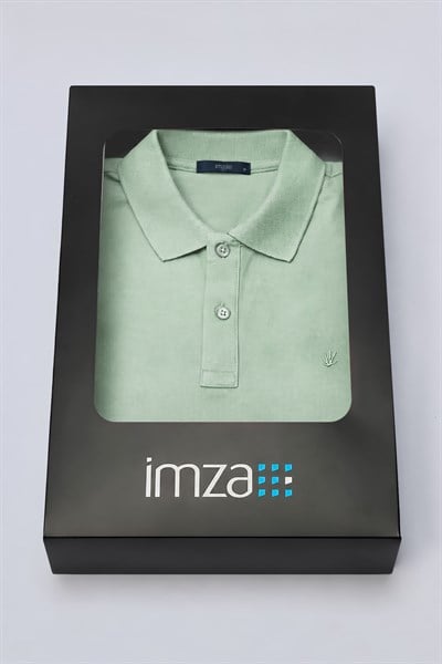 Yeşil Polo Yaka Pike Kısa Kol Slim Fit Pamuklu Tişört 1011260170