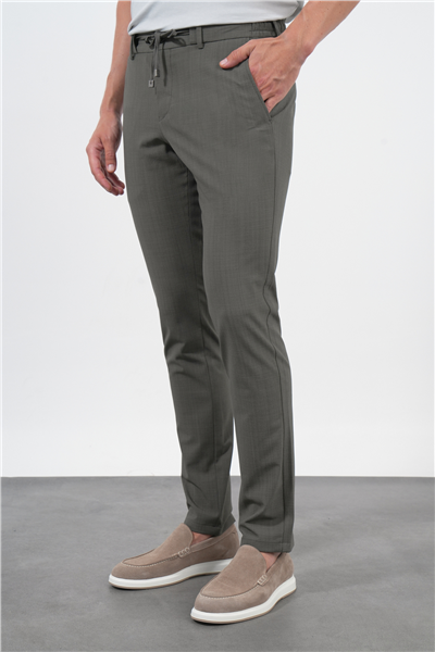 Yeşil Yan Cep Slim Fit Esnek Jogger Pantolon 1003260179