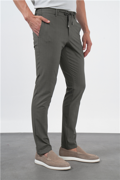 Yeşil Yan Cep Slim Fit Esnek Jogger Pantolon 1003260179