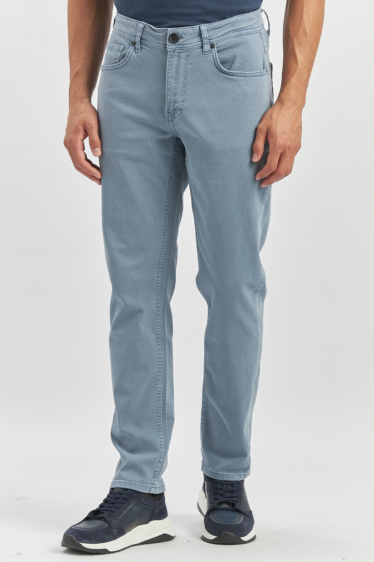 Koyu Turkuaz Pamuklu 5 Cep Casual Slim Fit 5 Cep Pantolon 1003240319