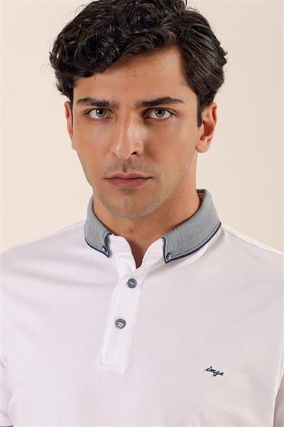 Kısa Kollu MerserizeCepsiz Pamuklu Casual Slim Fit Dar Kesim T-Shirt 1011230155-M