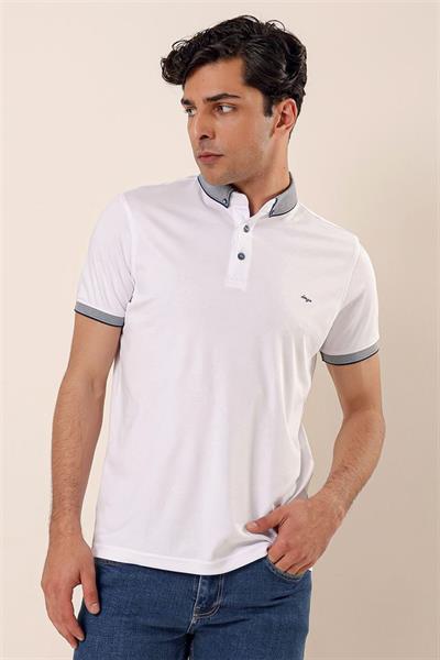 Kısa Kollu MerserizeCepsiz Pamuklu Casual Slim Fit Dar Kesim T-Shirt 1011230155-M