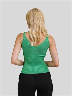 Z1098 Askılı Desenli V Yaka Atlet - B. Yeşil