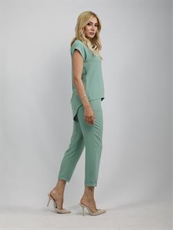 Z1222 Lastikli Havuç Paça Pantolon - Mint