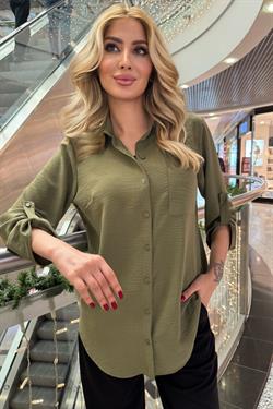 Z1634 Cepli Aerobin Gömlek - Haki