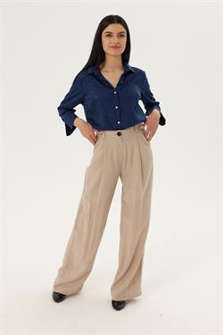 Z2017 51020 Tencel Pantolon - Taş