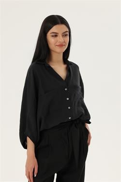 Z2031 4925 Oversize Gömlek - Siyah
