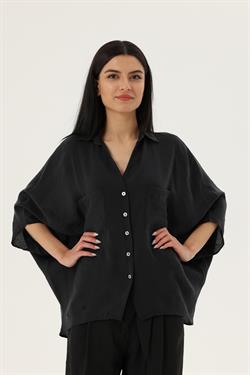 Z2031 4925 Oversize Gömlek - Siyah