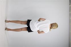 Z2085 V Yaka Bluz - Beyaz