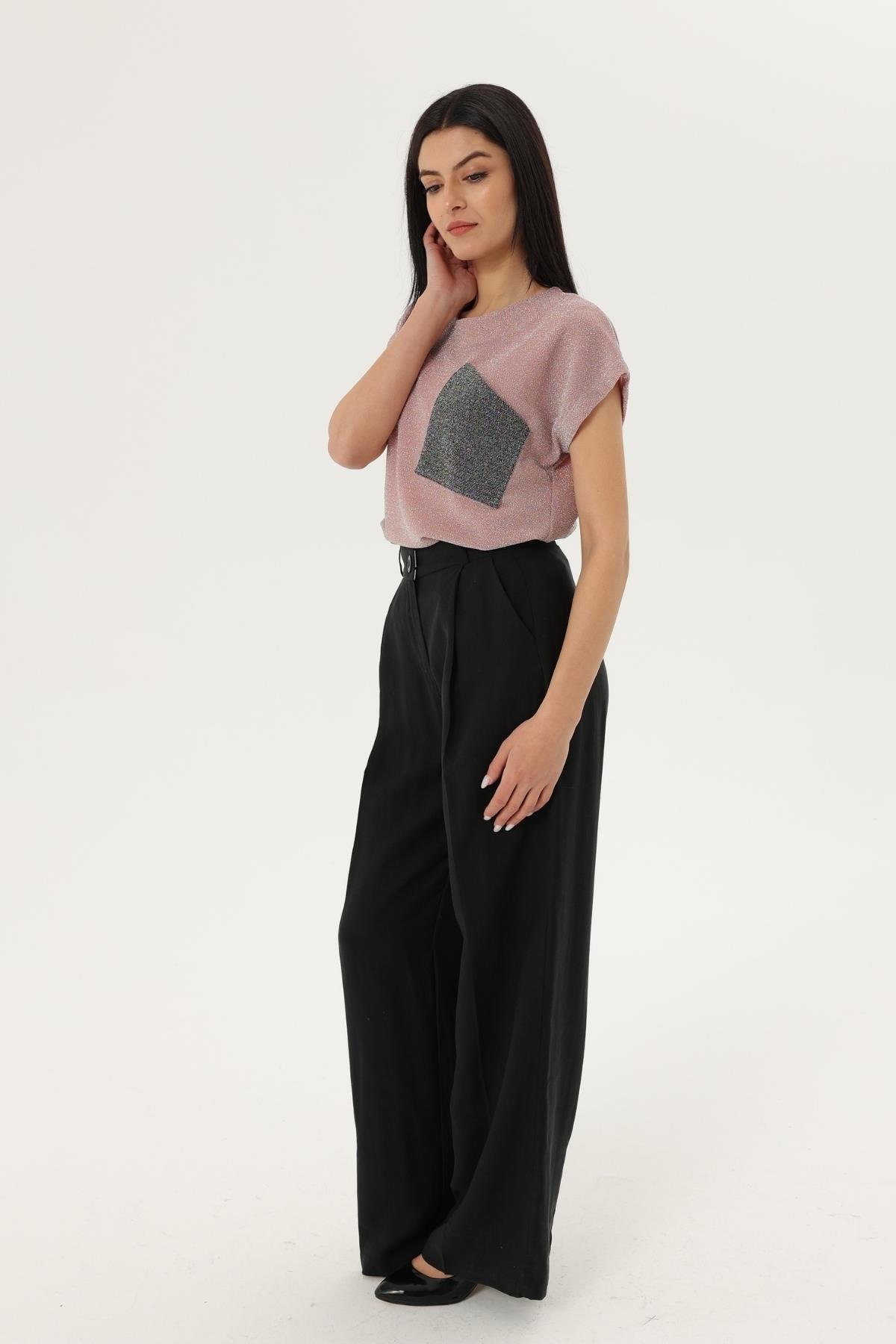 Z2017 51020 Tencel Pantolon - Siyah