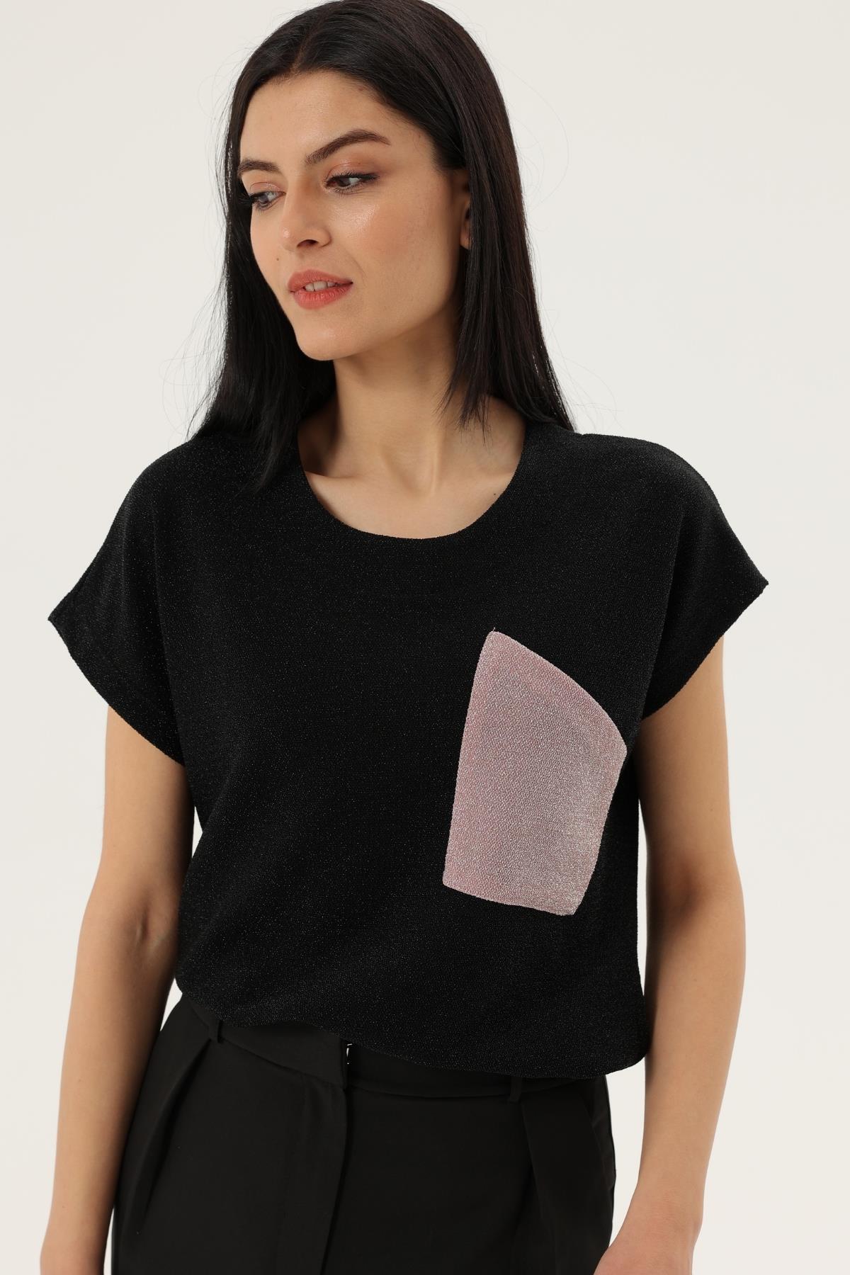 Z2029 2606 Bluz - Siyah