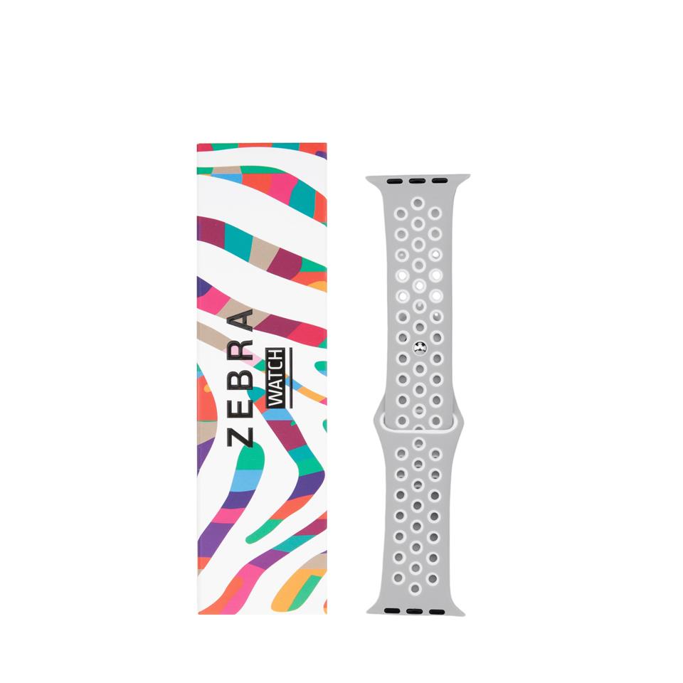 Gri-Beyaz Apple Watch Spor Kordon 