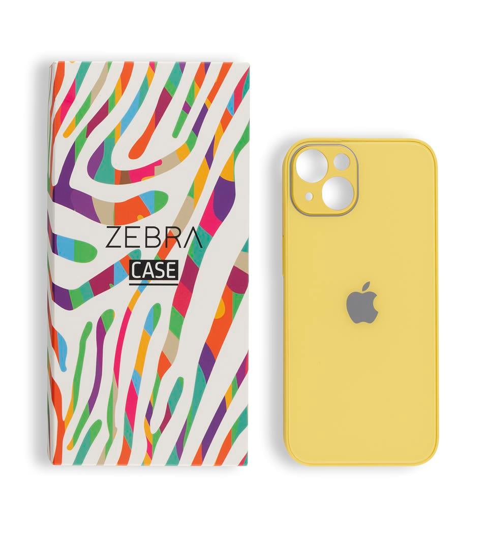 Iphone 14 Plus Sarı Glass Serisi Kılıf