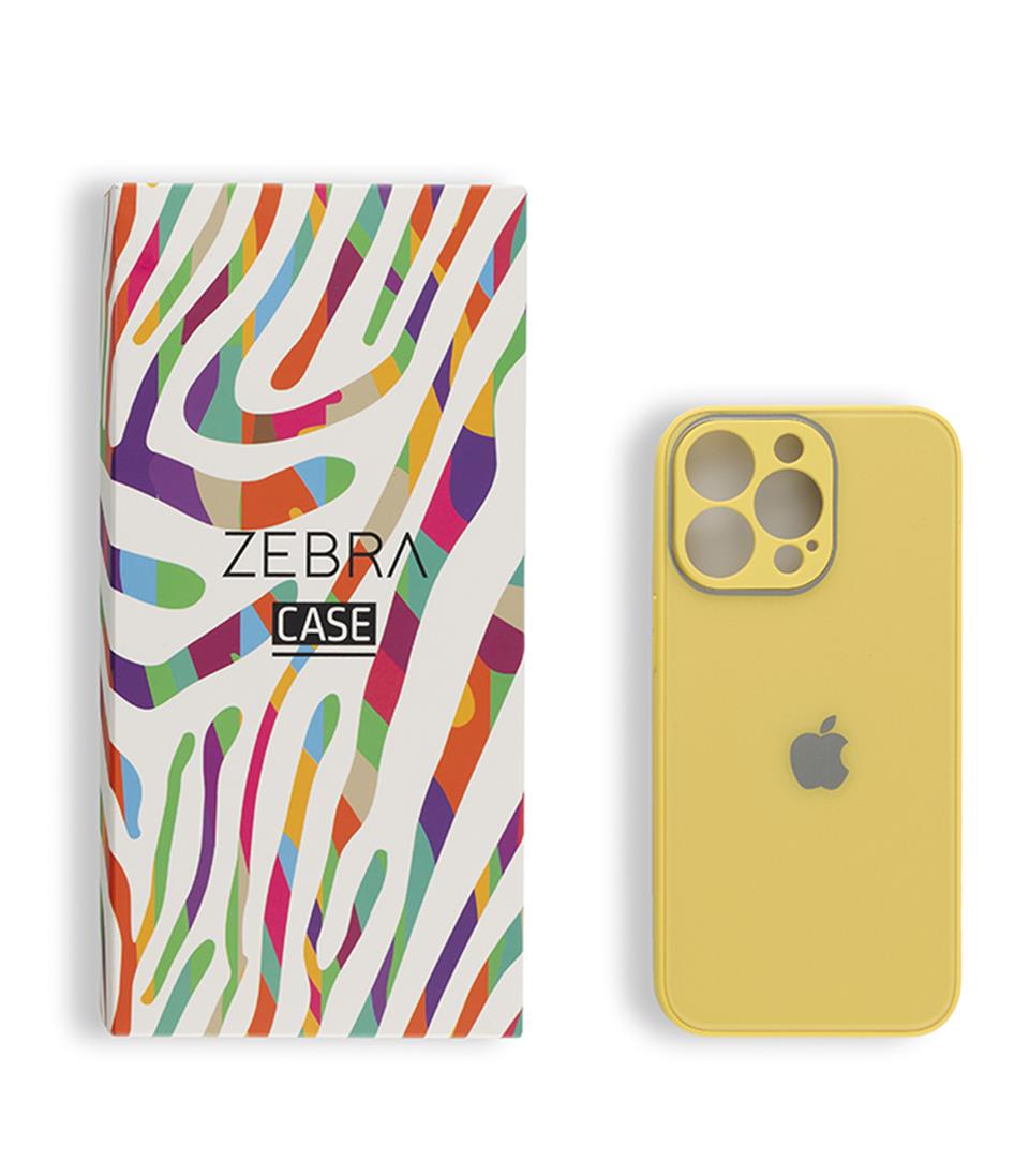 Iphone 14 Pro Max Sarı Glass Serisi Kılıf