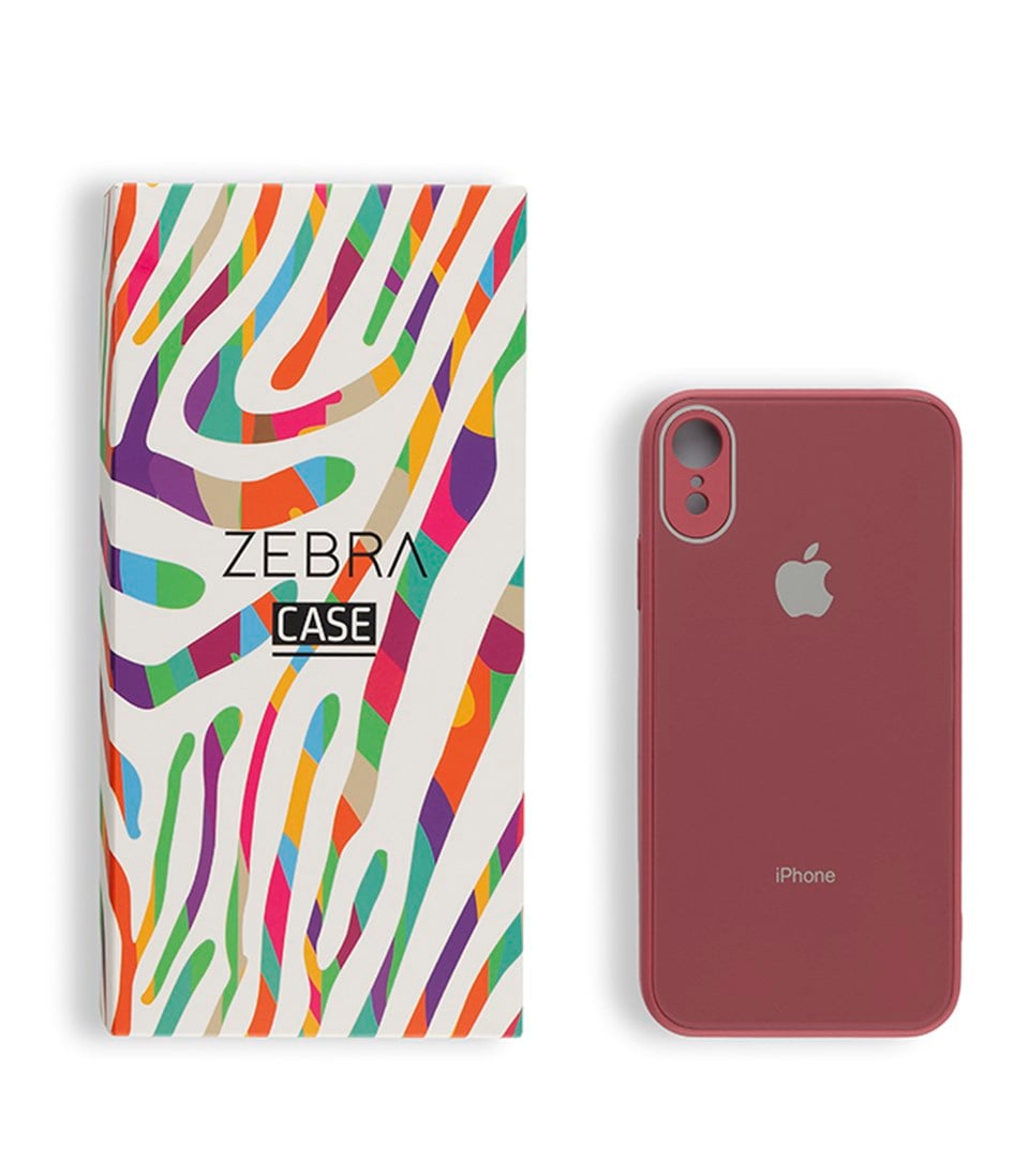 Iphone XR Kırmızı Glass Serisi Kılıf