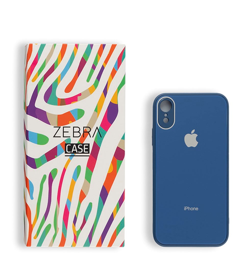 Iphone XR Midnight Blue Glass Serisi Kılıf