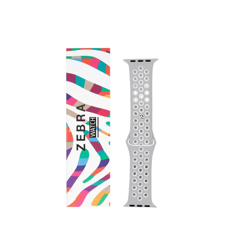 Gri-Beyaz Apple Watch Spor Kordon 