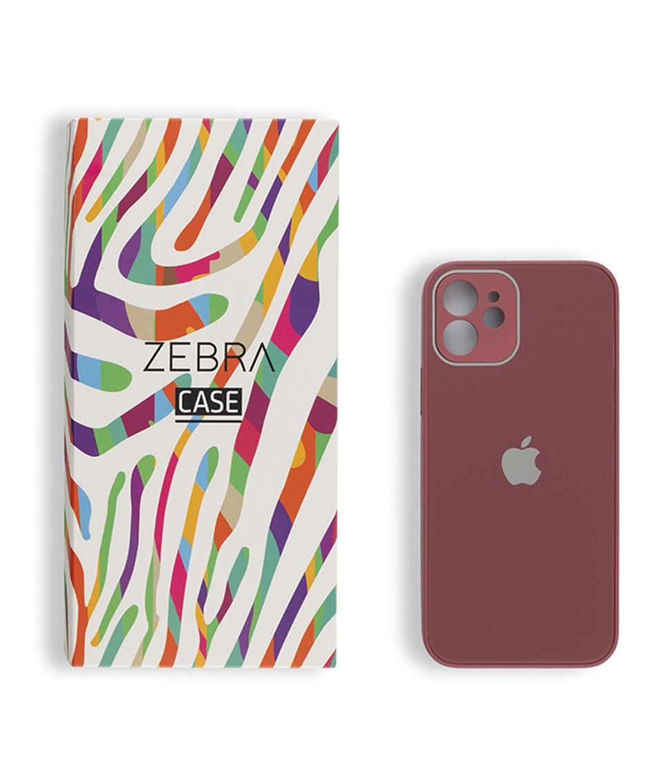 Iphone 12 Kırmızı Glass Serisi Kılıf