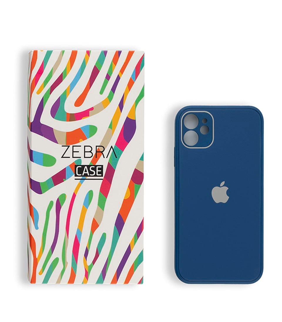 Iphone 12 Midnight Blue Glass Serisi Kılıf