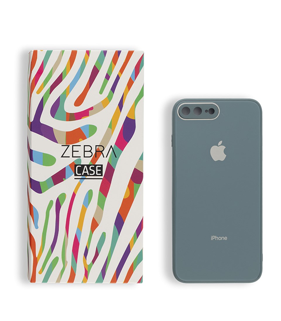 Iphone 7 Plus / 8 Plus Çam Yeşili Glass Serisi Kılıf
