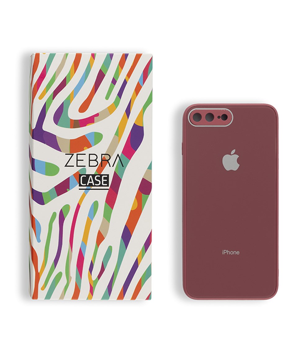 Iphone 7 Plus / 8 Plus Kırmızı Glass Serisi Kılıf
