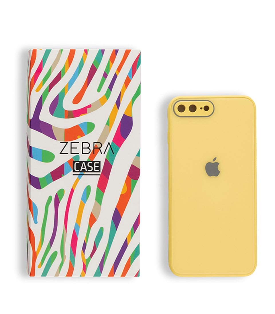 Iphone 7 Plus / 8 Plus Sarı Glass Serisi Kılıf