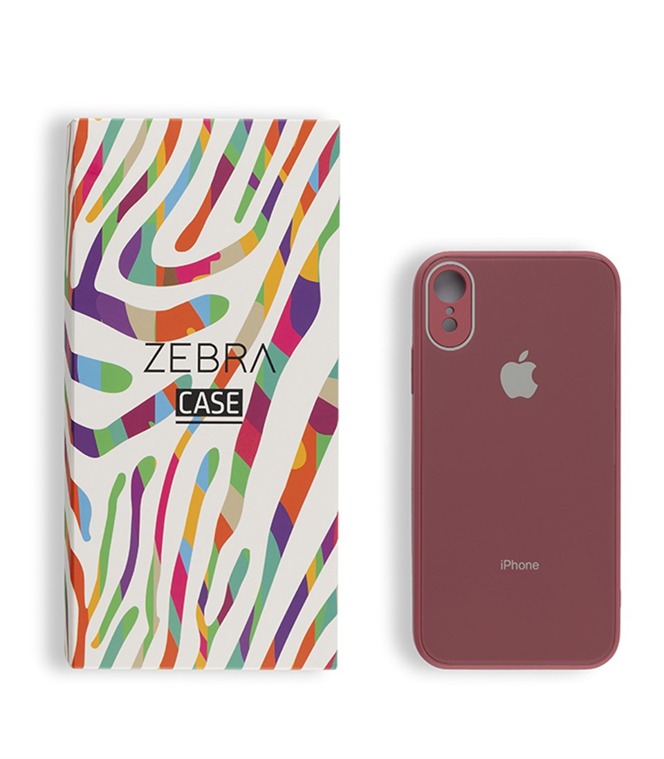 Iphone XR Kırmızı Glass Serisi Kılıf