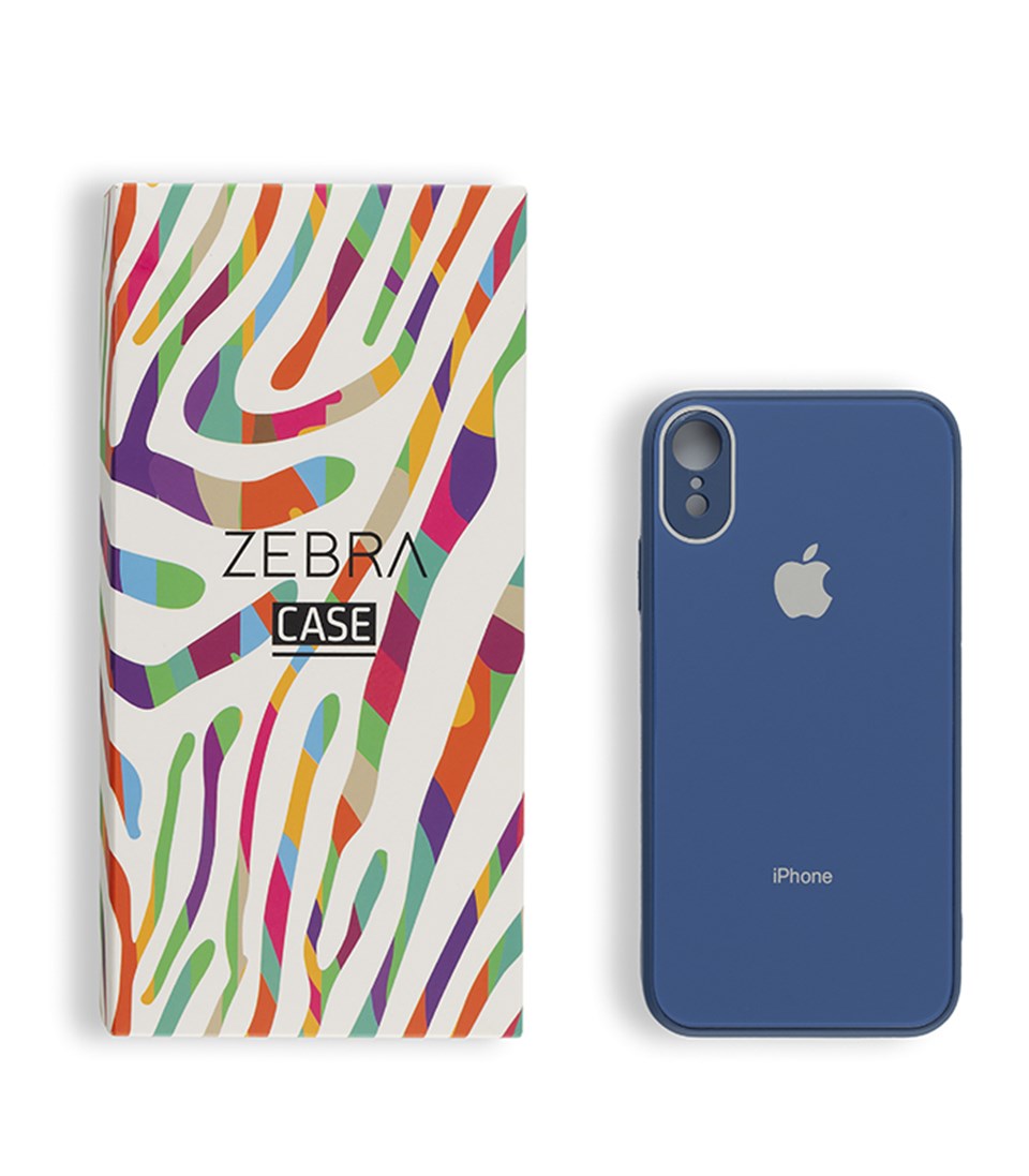Iphone XR Midnight Blue Glass Serisi Kılıf