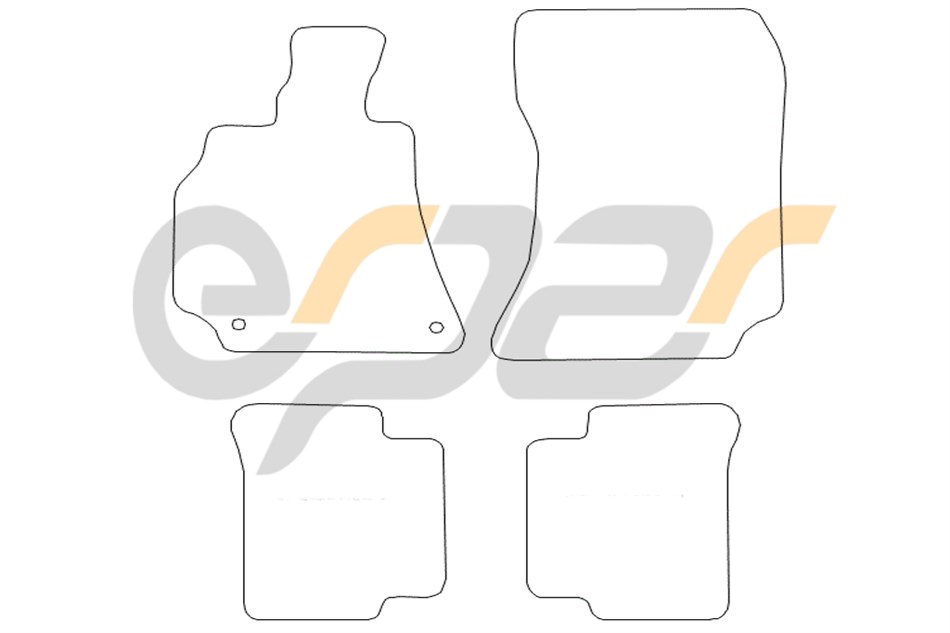 Mercedes E Serisi W212 2009 Sonrası Kauçuk Paspas