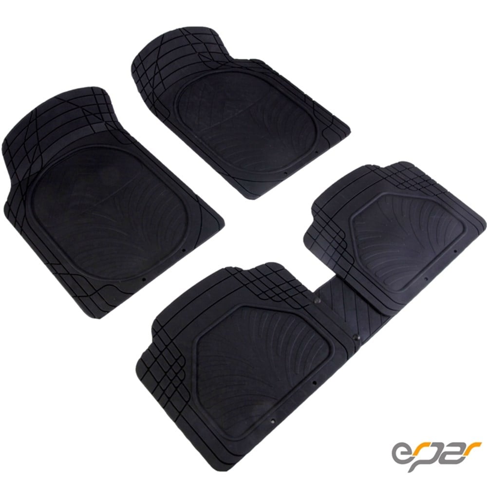 Lüks Kauçuk Paspas Seti - Siyah