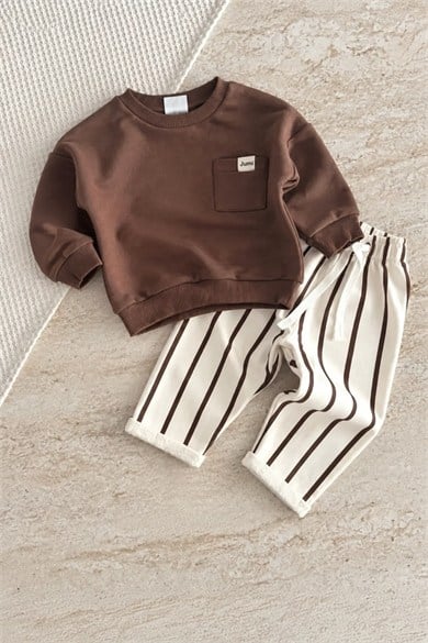 J Boys Sweatshirt - Pantolon Pinterest Takım - Kahverengi