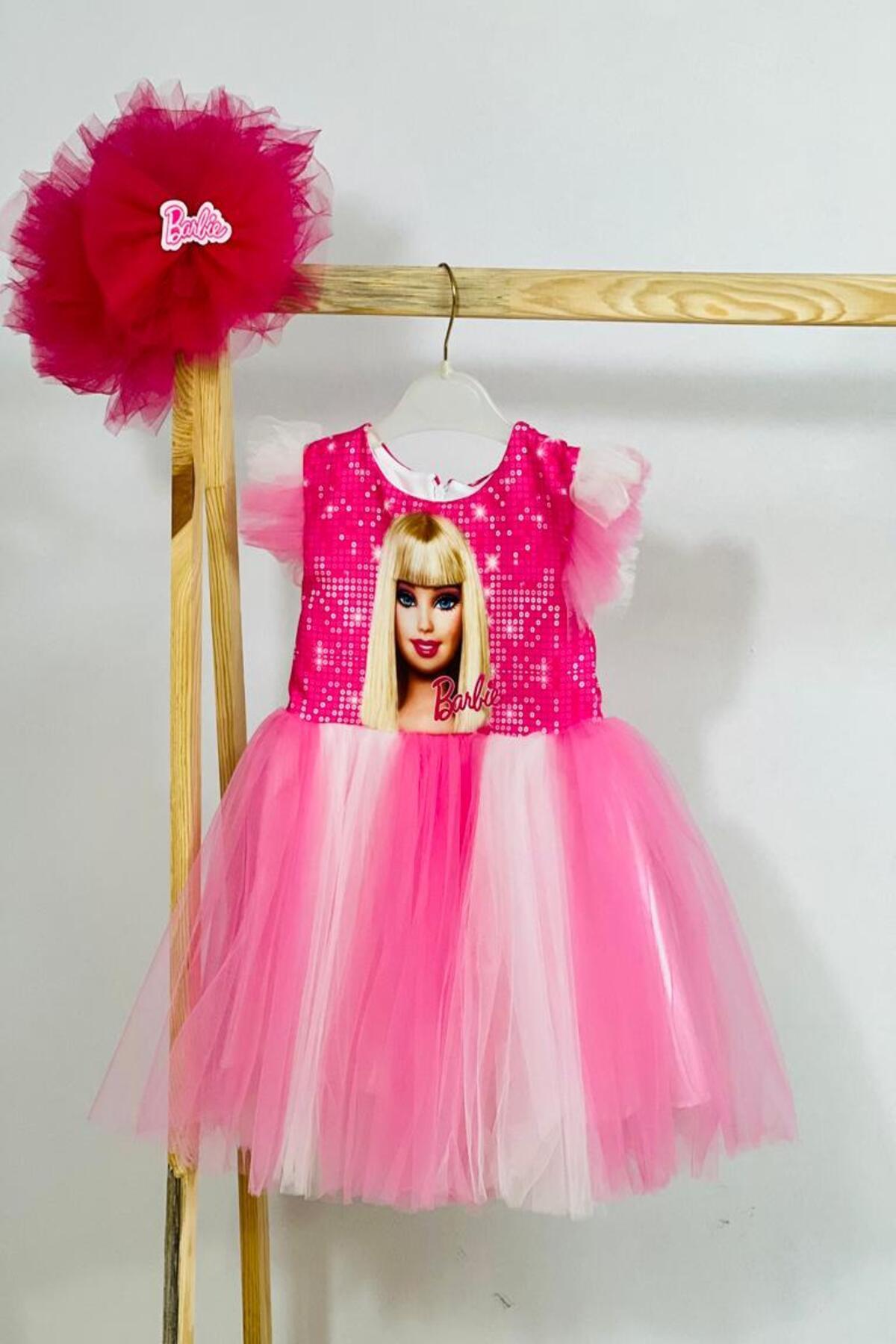 BARBİE KREP TOKALI ELBİSE