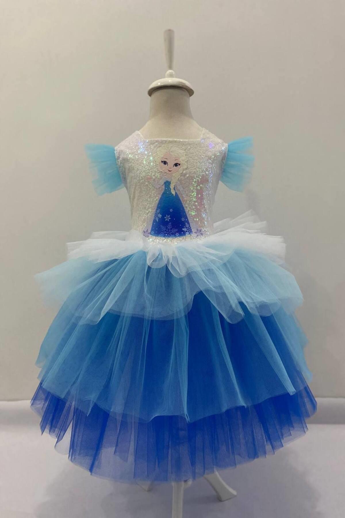 ELSA BASKILI KATKAT ELBİSE