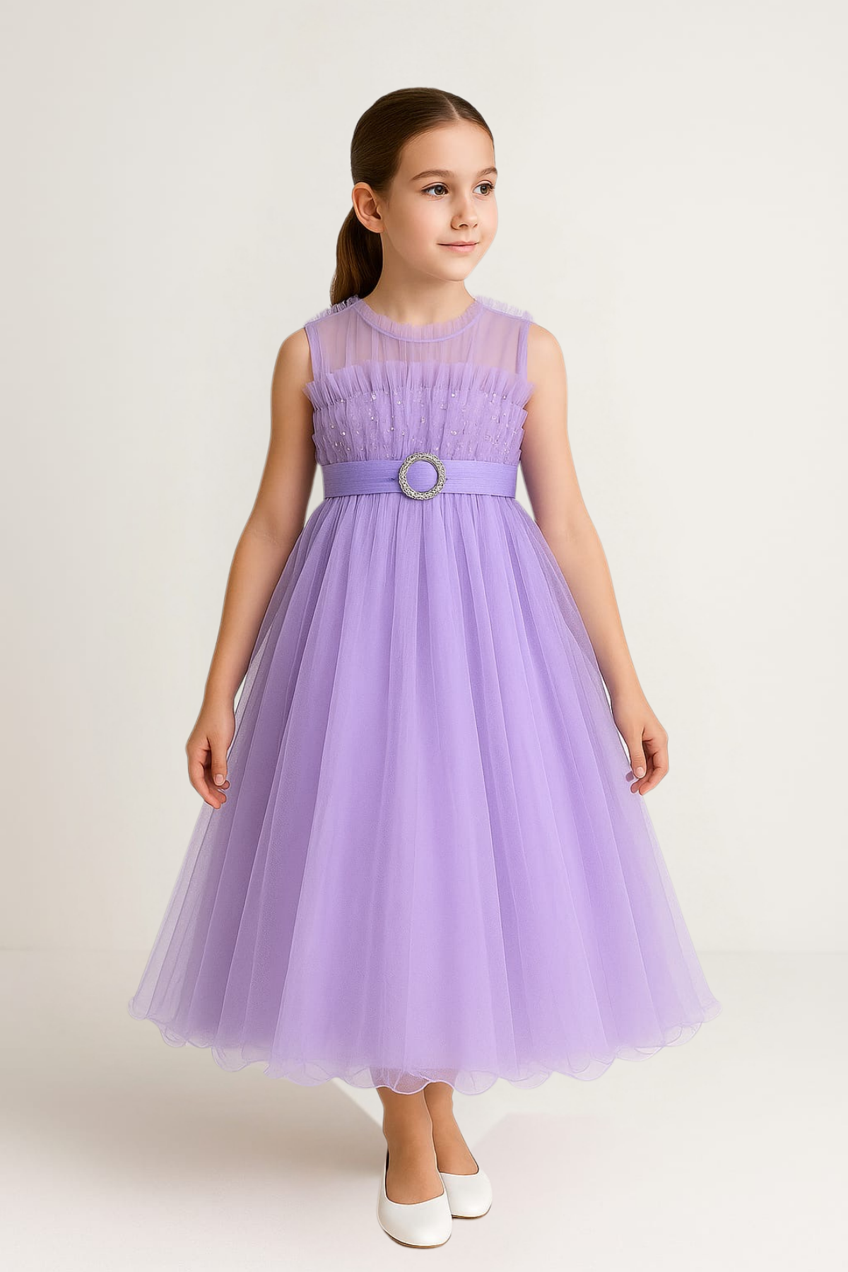 KEMER DETAYLI ELBİSE