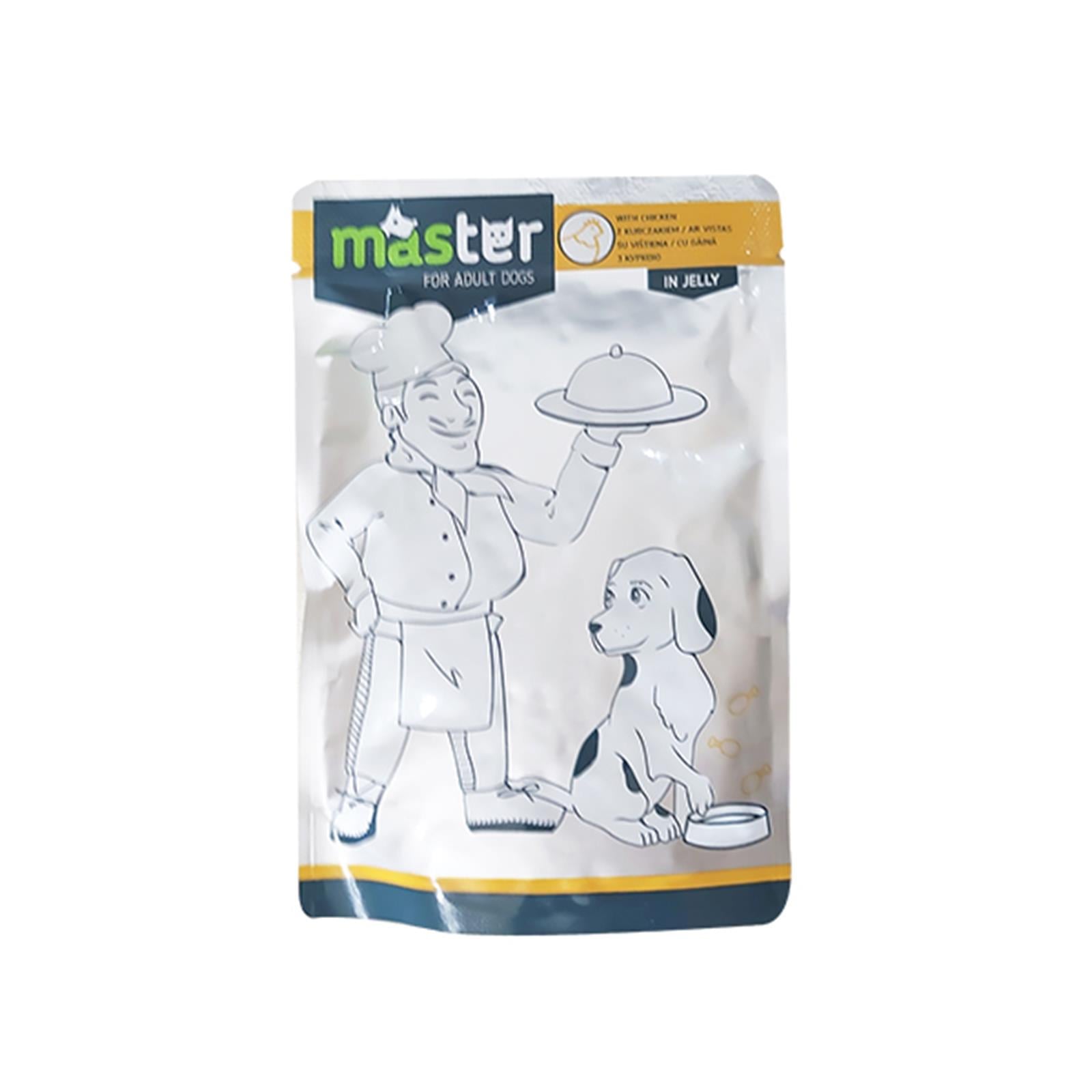 Master Tavuklu Pouch Küçük Irk Köpek Maması Jöle 80 Gr