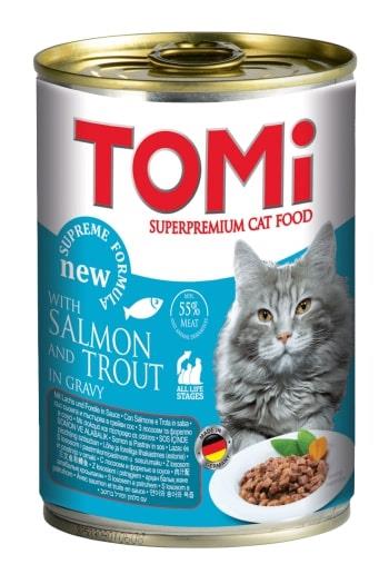 Tomi Kedi Somonlu Alabalıklı Yaş Mama 400g