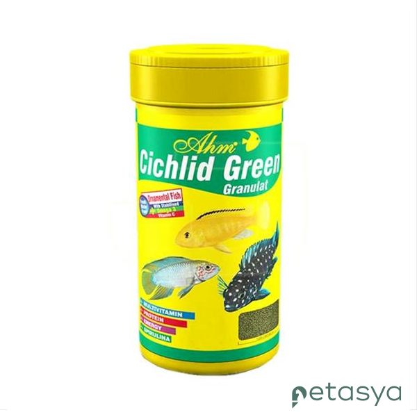 Ahm Cichlid Green Granulat Balık Yemi 100ml