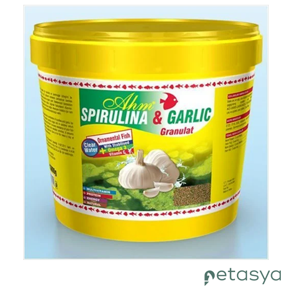 Ahm Spirulina Garlic Granulat Balık Yemi 3kg