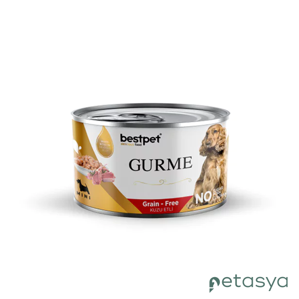 BestPet Gurme Parça Kuzu Etli Jöle Soslu  Tahılsız Küçük Irk Yetişkin Köpek Konservesi 200 Gr