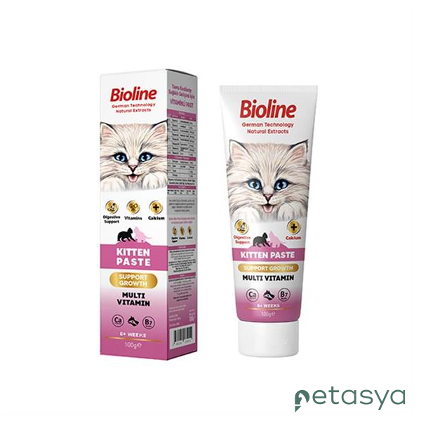 Bioline Yavru Kediler İçin Multi Vitamin   Kedi Macunu 100gr