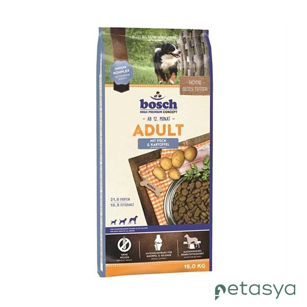 Bosch Balıklı ve Patatesli  Tahılsız Yetişkin Köpek Maması 15 Kg
