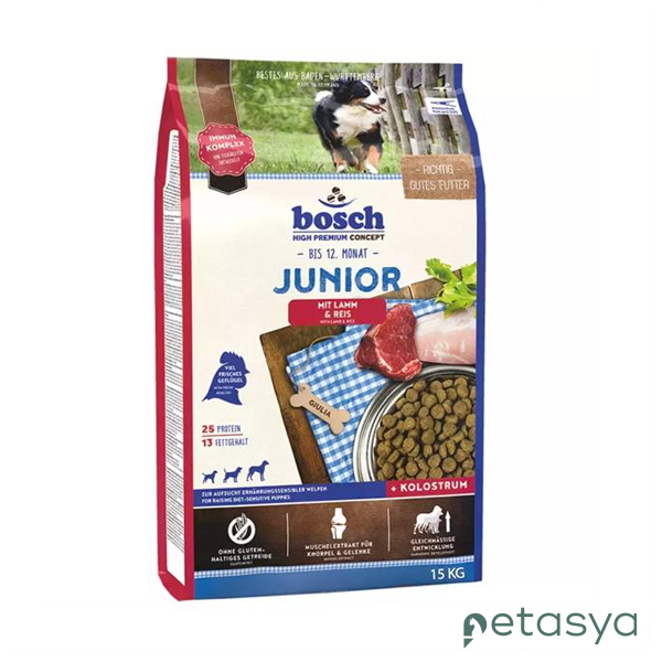 Bosch Junior Kuzulu ve Pirinçli  Tahılsız Yavru Köpek Maması 15 Kg