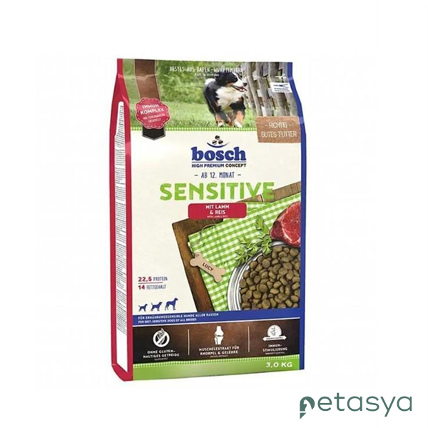 Bosch Sensitive Kuzulu ve Pirinçlii  Yetişkin Köpek Maması 3 Kg