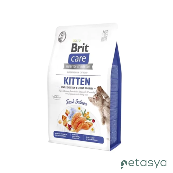 Brit Care Gentle Digestion & Strong Immunity  Tahılsız Somonlu Yavru Kedi Maması 2kg