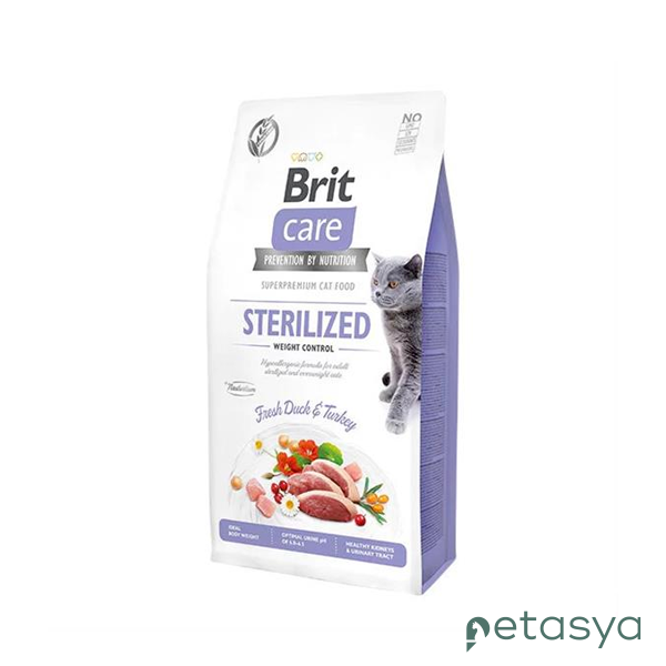 Brit Care Hypo-Allergenic Kilo Kontrolü için  Ördekli Tahılsız Kısırlaştırılmış Kedi Maması 7 Kg